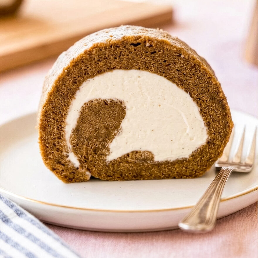 Japanese Hojicha Cake Roll