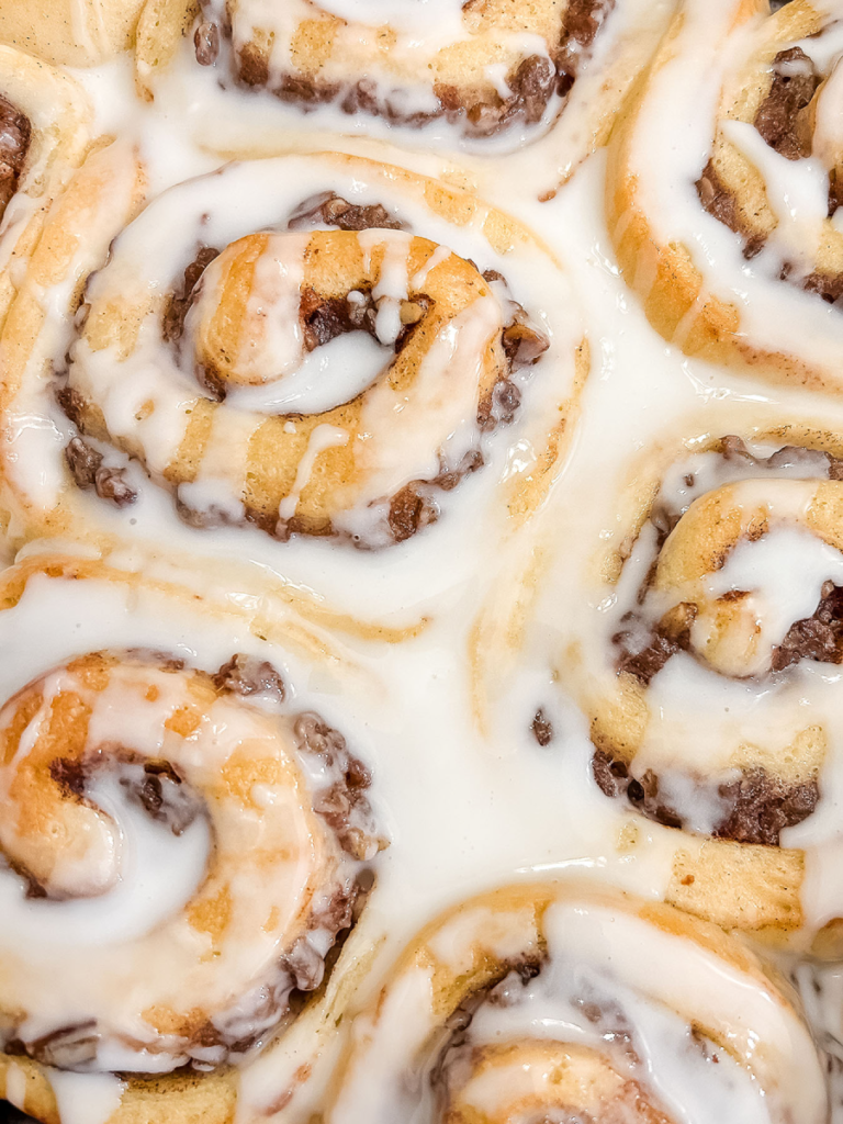 banana pecan cinnamon rolls