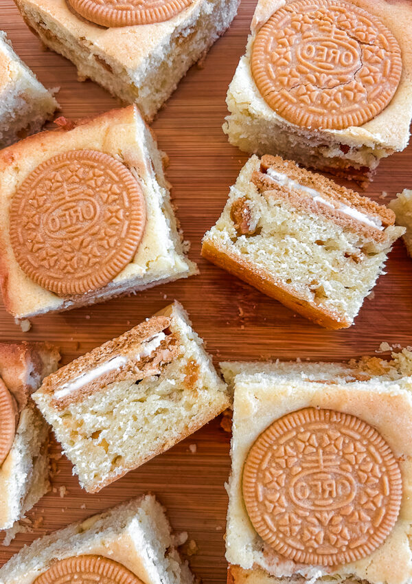 golden oreo blondies