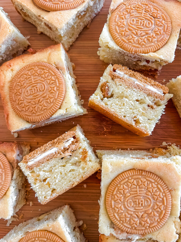 golden oreo blondies