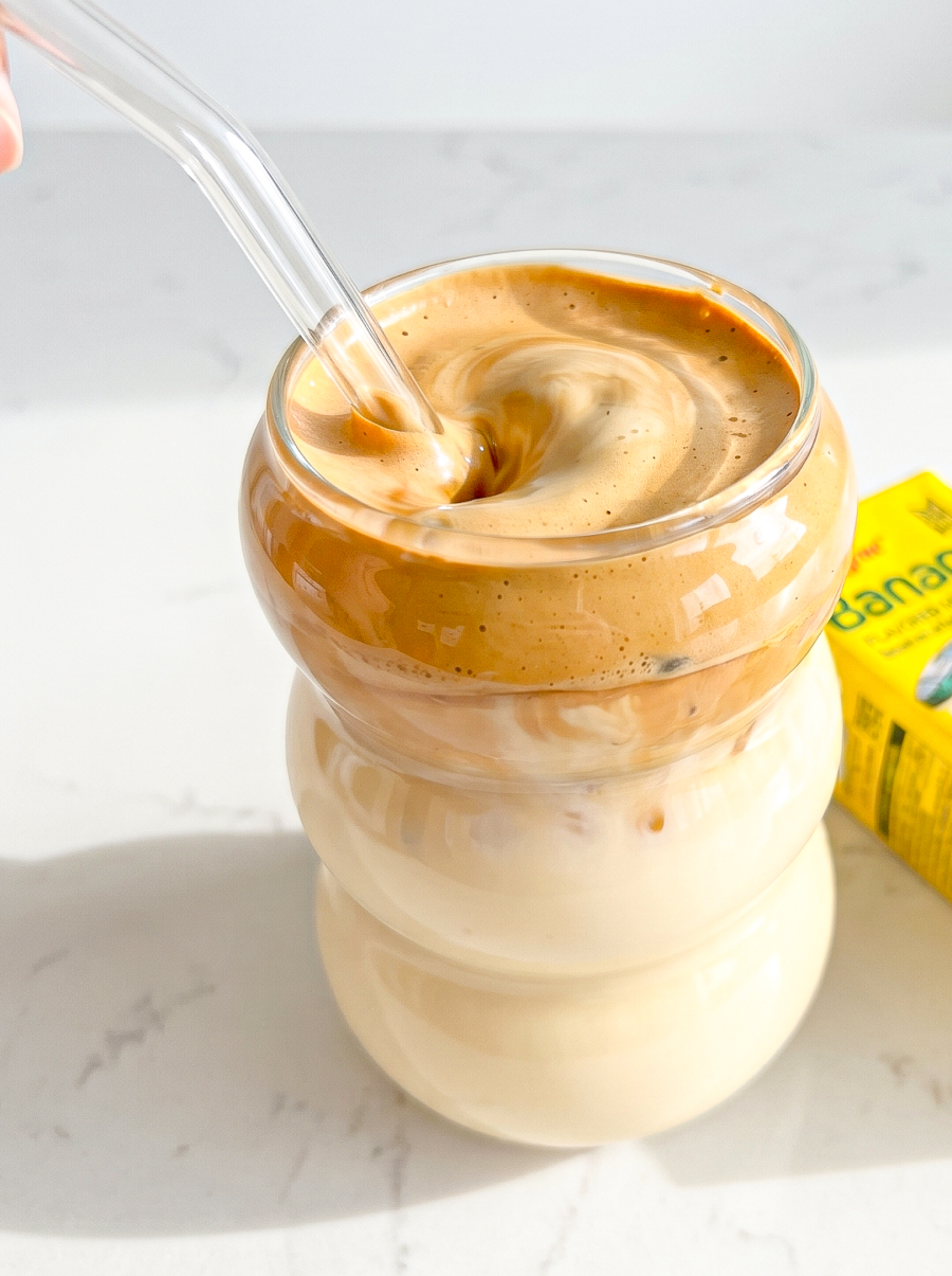 Banana Milk Dalgona Latte