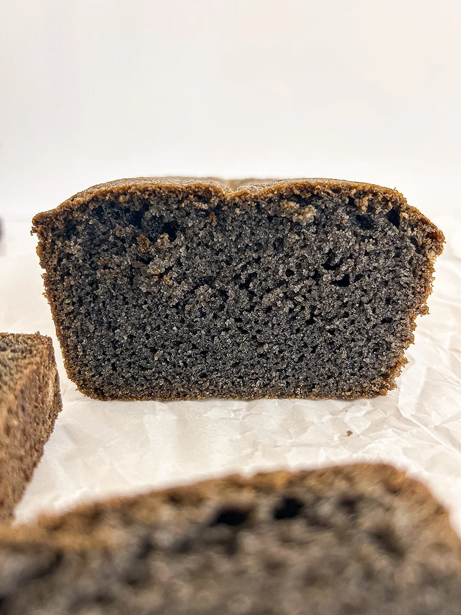 black sesame pound cake