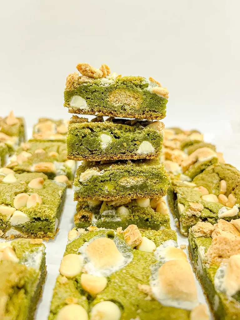matcha s'mores cookie bars