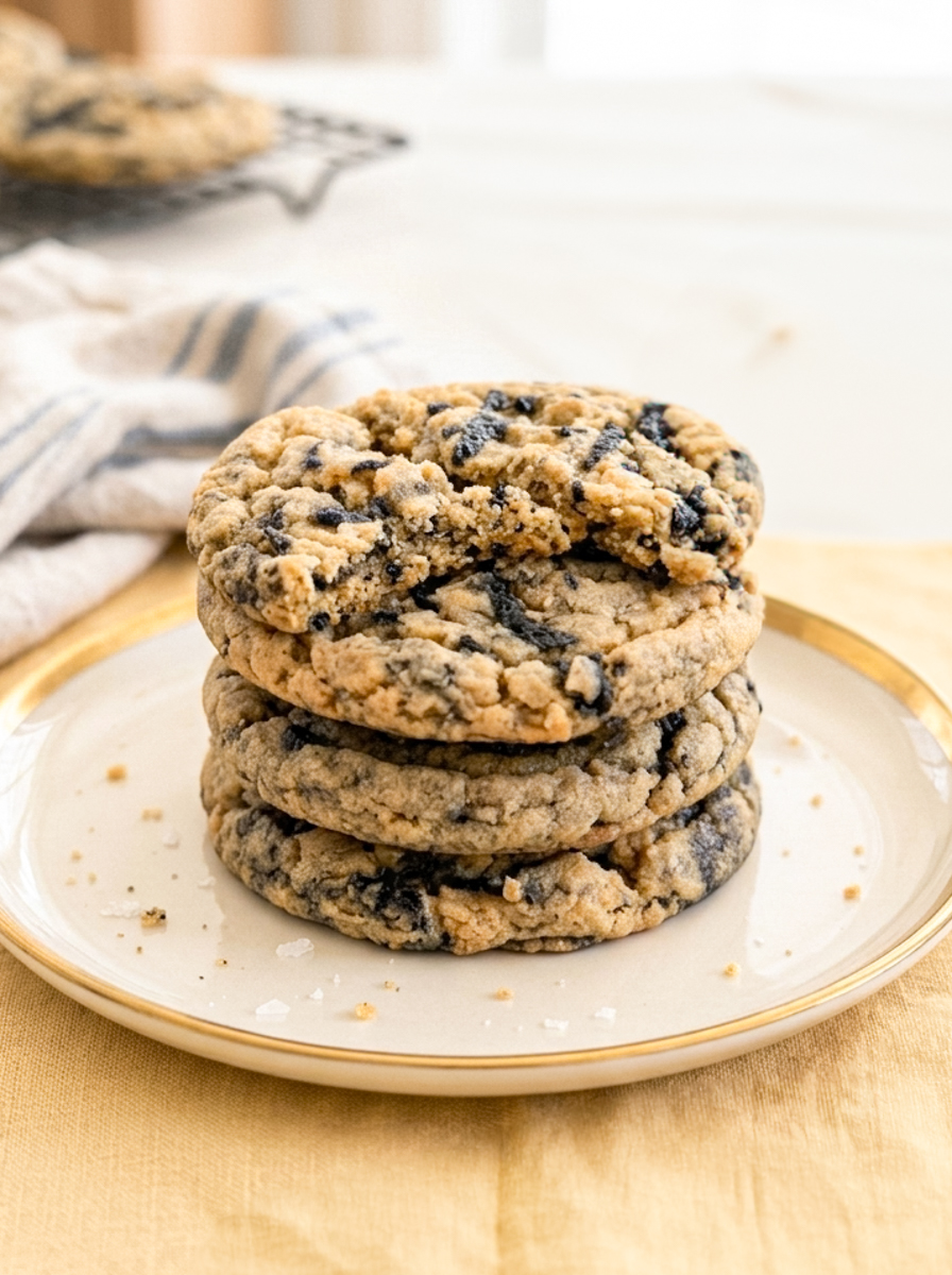 Black Sesame Peanut Butter Cookies