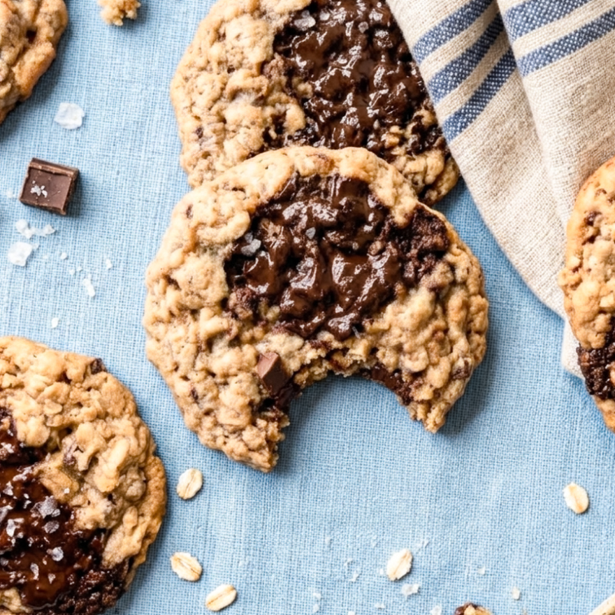 Dark Chocolate Oatmeal Cookies