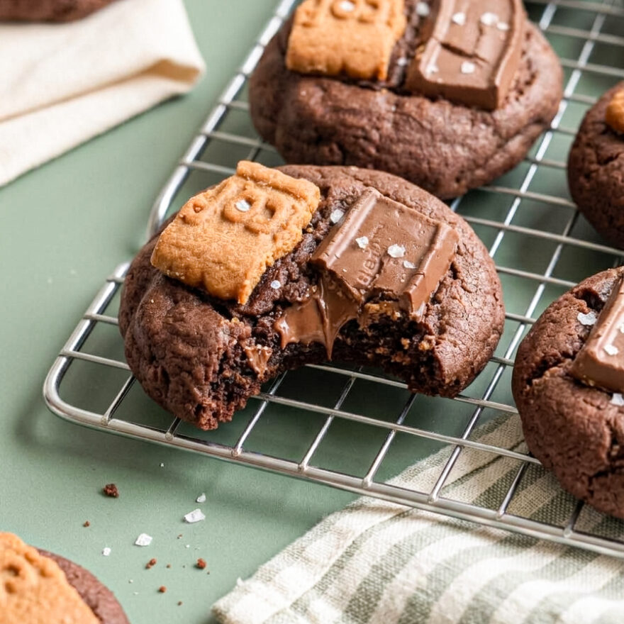 Double Chocolate Biscoff Cookies